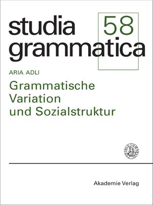 cover image of Grammatische Variation und Sozialstruktur